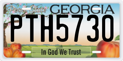 GA license plate PTH5730