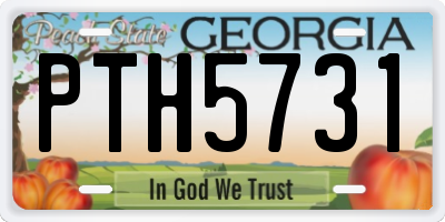 GA license plate PTH5731