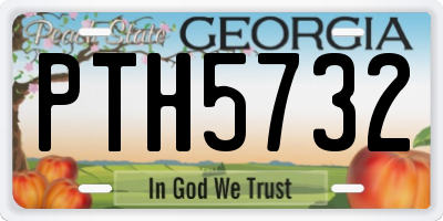 GA license plate PTH5732