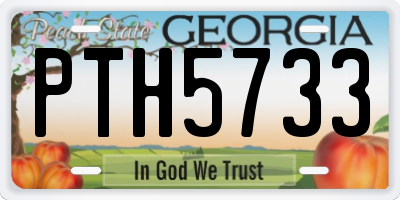 GA license plate PTH5733