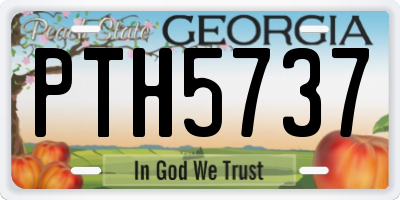 GA license plate PTH5737