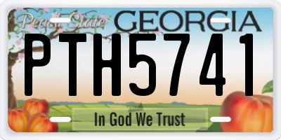 GA license plate PTH5741