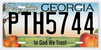 GA license plate PTH5744