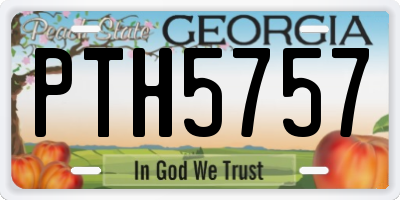GA license plate PTH5757