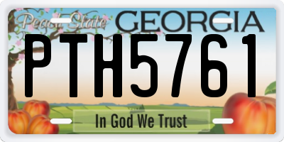 GA license plate PTH5761