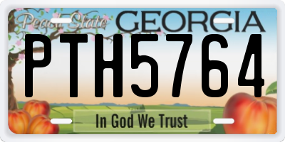 GA license plate PTH5764