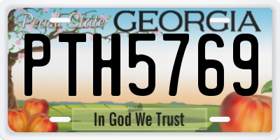 GA license plate PTH5769