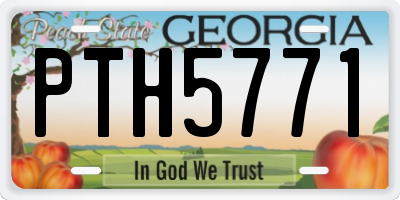 GA license plate PTH5771