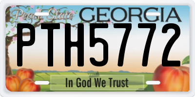 GA license plate PTH5772