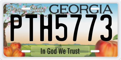 GA license plate PTH5773