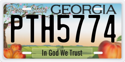 GA license plate PTH5774