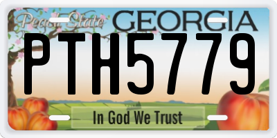 GA license plate PTH5779