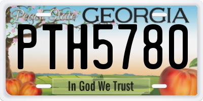 GA license plate PTH5780