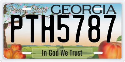 GA license plate PTH5787