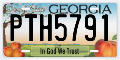 GA license plate PTH5791