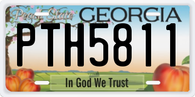 GA license plate PTH5811