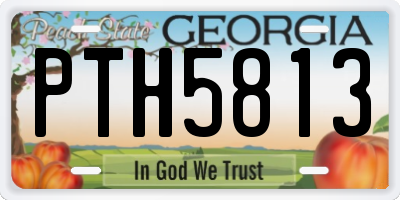 GA license plate PTH5813