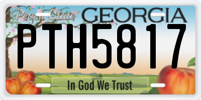 GA license plate PTH5817