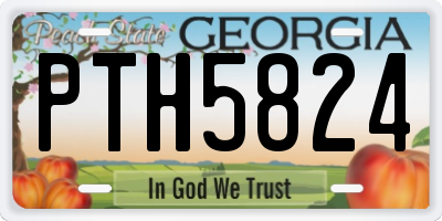 GA license plate PTH5824