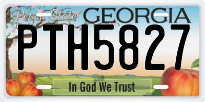 GA license plate PTH5827