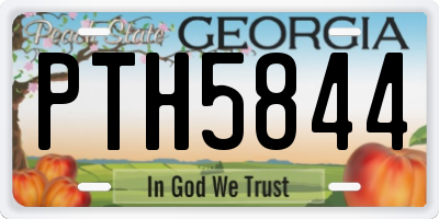 GA license plate PTH5844