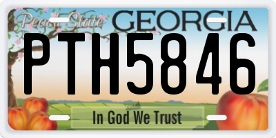 GA license plate PTH5846