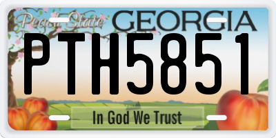 GA license plate PTH5851