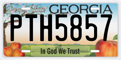 GA license plate PTH5857