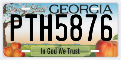 GA license plate PTH5876