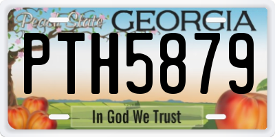 GA license plate PTH5879