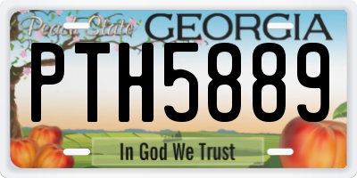 GA license plate PTH5889