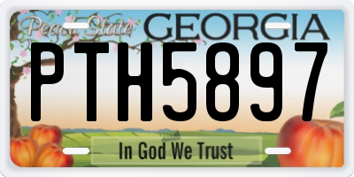 GA license plate PTH5897