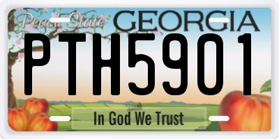 GA license plate PTH5901