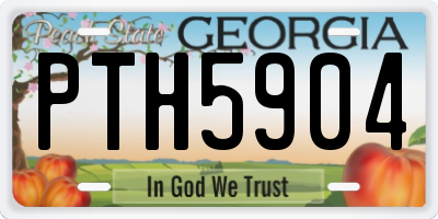 GA license plate PTH5904