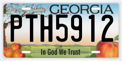 GA license plate PTH5912