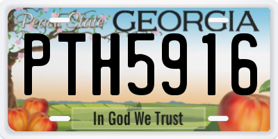 GA license plate PTH5916