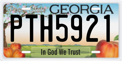 GA license plate PTH5921