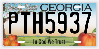 GA license plate PTH5937