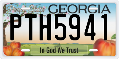 GA license plate PTH5941