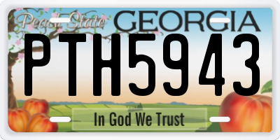 GA license plate PTH5943