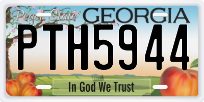 GA license plate PTH5944