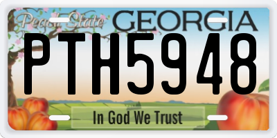 GA license plate PTH5948