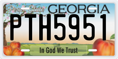 GA license plate PTH5951