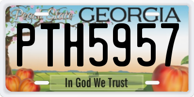 GA license plate PTH5957