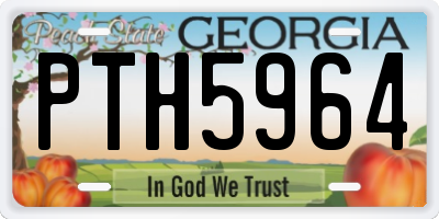 GA license plate PTH5964