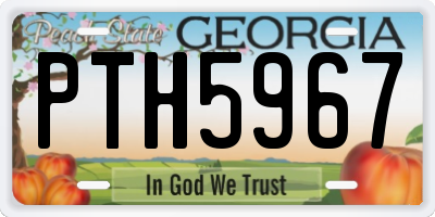 GA license plate PTH5967