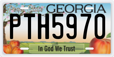 GA license plate PTH5970