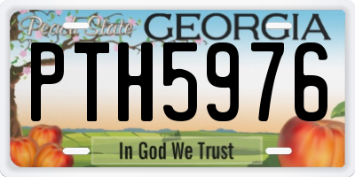GA license plate PTH5976
