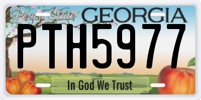 GA license plate PTH5977