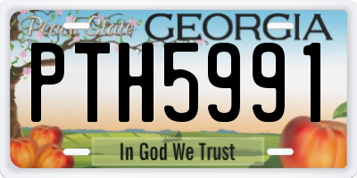 GA license plate PTH5991
